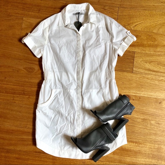 All Saints Dresses & Skirts - All Saints Calla White Cotton Shirt Dress